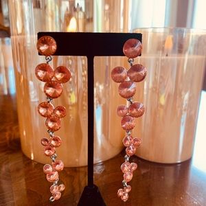 Tangerine crystal dream drop earrings